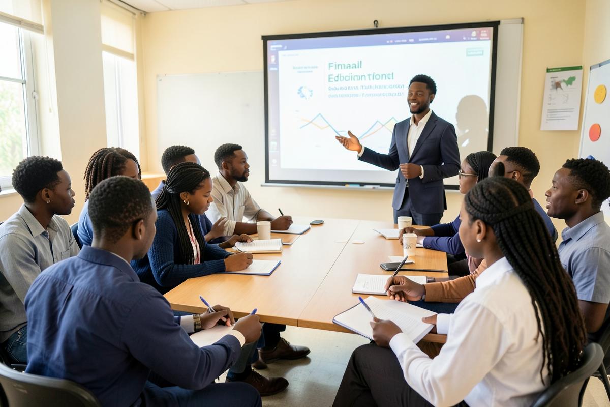 Students at an HFFC financial education workshop